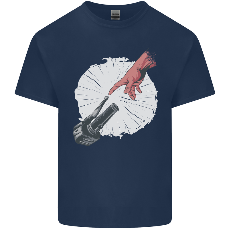 Creation Biker Motorbike Motorcycle Funny Kids T-Shirt Childrens Navy Blue