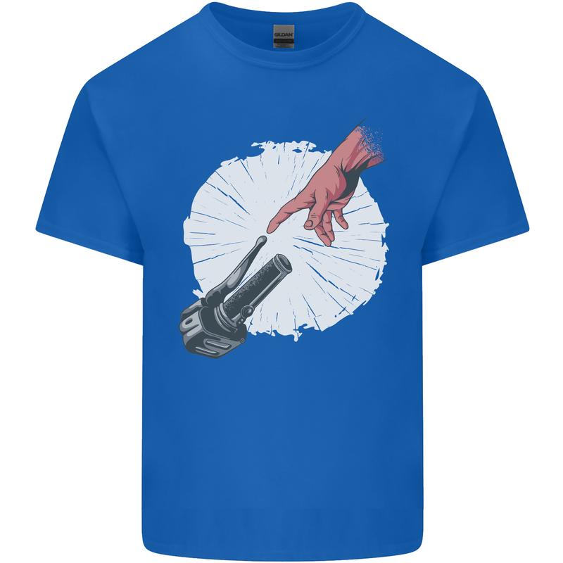 Creation Biker Motorbike Motorcycle Funny Kids T-Shirt Childrens Royal Blue