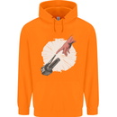 Creation Biker Motorbike Motorcycle Funny Mens 80% Cotton Hoodie Orange