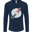 Creation Biker Motorbike Motorcycle Funny Mens Long Sleeve T-Shirt Navy Blue