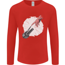 Creation Biker Motorbike Motorcycle Funny Mens Long Sleeve T-Shirt Red