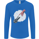 Creation Biker Motorbike Motorcycle Funny Mens Long Sleeve T-Shirt Royal Blue