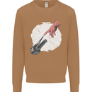 Creation Biker Motorbike Motorcycle Funny Mens Sweatshirt Jumper Caramel Latte