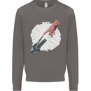 Creation Biker Motorbike Motorcycle Funny Mens Sweatshirt Jumper Charcoal