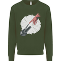 Creation Biker Motorbike Motorcycle Funny Mens Sweatshirt Jumper Forest Green
