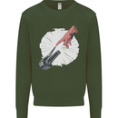 Creation Biker Motorbike Motorcycle Funny Mens Sweatshirt Jumper Forest Green