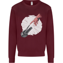Creation Biker Motorbike Motorcycle Funny Mens Sweatshirt Jumper Maroon