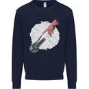 Creation Biker Motorbike Motorcycle Funny Mens Sweatshirt Jumper Navy Blue