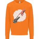 Creation Biker Motorbike Motorcycle Funny Mens Sweatshirt Jumper Orange