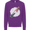 Creation Biker Motorbike Motorcycle Funny Mens Sweatshirt Jumper Purple