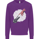 Creation Biker Motorbike Motorcycle Funny Mens Sweatshirt Jumper Purple