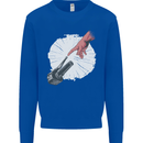 Creation Biker Motorbike Motorcycle Funny Mens Sweatshirt Jumper Royal Blue