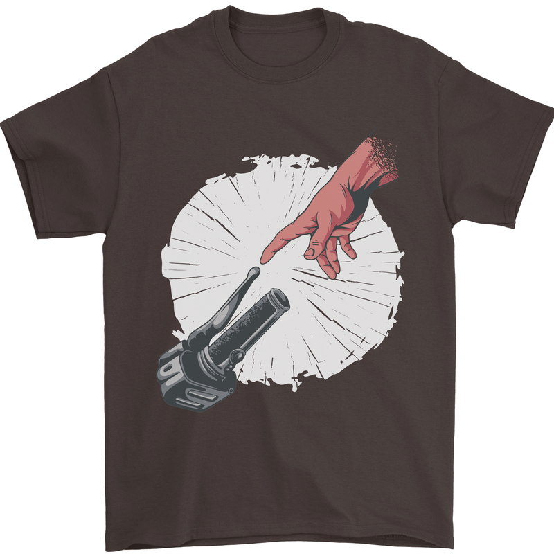 Creation Biker Motorbike Motorcycle Funny Mens T-Shirt 100% Cotton Dark Chocolate
