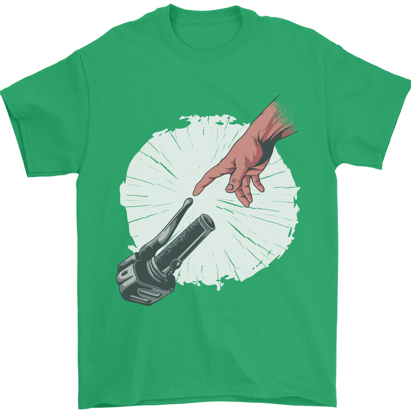 Creation Biker Motorbike Motorcycle Funny Mens T-Shirt 100% Cotton Irish Green