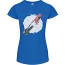 Creation Biker Motorbike Motorcycle Funny Womens Petite Cut T-Shirt Royal Blue