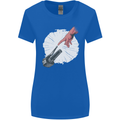 Creation Biker Motorbike Motorcycle Funny Womens Wider Cut T-Shirt Royal Blue