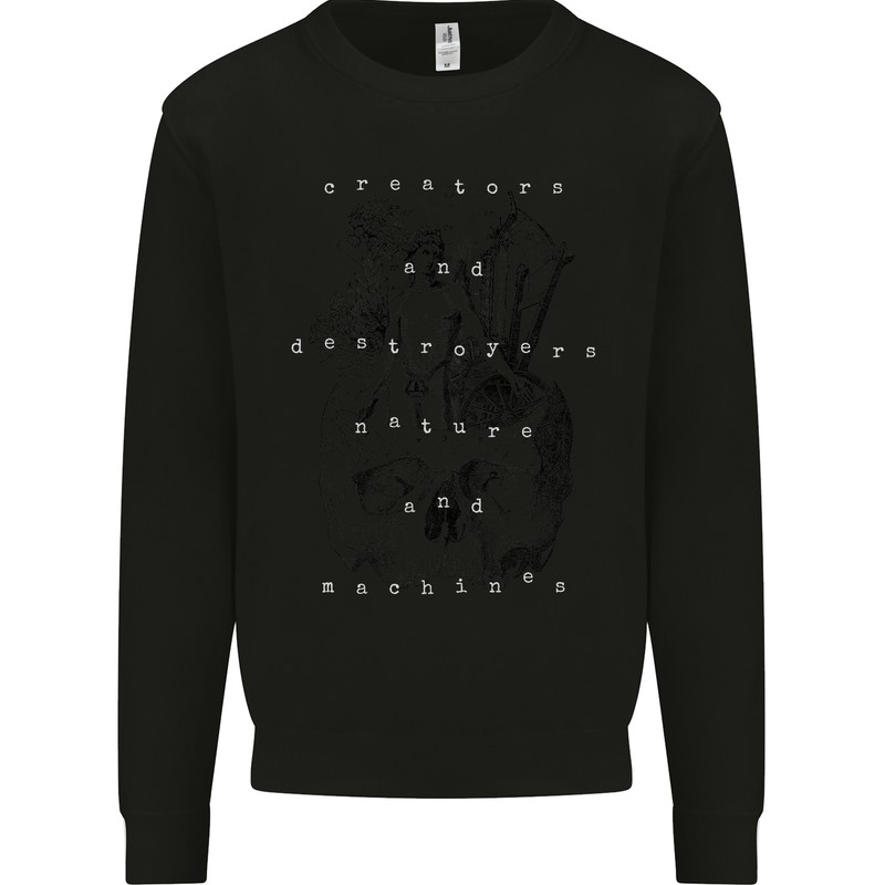 Creators Destroyers Obscure Makabra, Skull Kids Sweatshirt Jumper Black