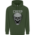 Creep Human Skull Gothic Rock Music Metal Childrens Kids Hoodie Forest Green