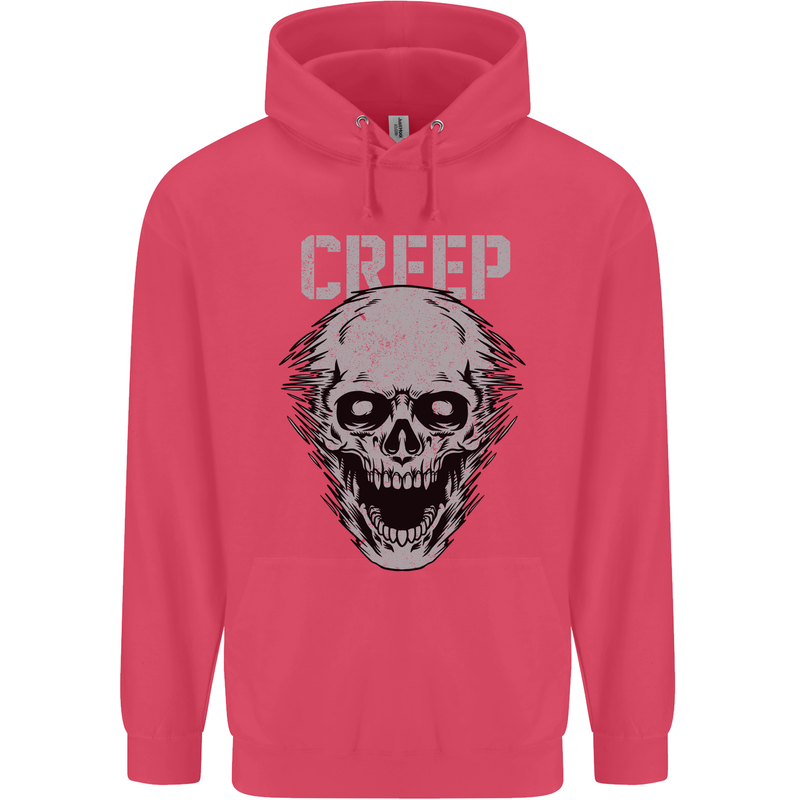 Creep Human Skull Gothic Rock Music Metal Childrens Kids Hoodie Heliconia