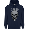 Creep Human Skull Gothic Rock Music Metal Childrens Kids Hoodie Navy Blue