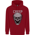 Creep Human Skull Gothic Rock Music Metal Childrens Kids Hoodie Red