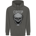 Creep Human Skull Gothic Rock Music Metal Childrens Kids Hoodie Storm Grey