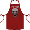 Creep Human Skull Gothic Rock Music Metal Cotton Apron 100% Organic Maroon