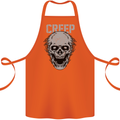Creep Human Skull Gothic Rock Music Metal Cotton Apron 100% Organic Orange