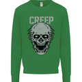 Creep Human Skull Gothic Rock Music Metal Kids Sweatshirt Jumper Irish Green