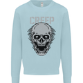 Creep Human Skull Gothic Rock Music Metal Kids Sweatshirt Jumper Light Blue