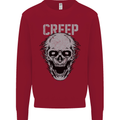 Creep Human Skull Gothic Rock Music Metal Kids Sweatshirt Jumper Red
