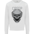 Creep Human Skull Gothic Rock Music Metal Kids Sweatshirt Jumper White