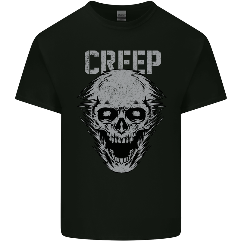 Creep Human Skull Gothic Rock Music Metal Kids T-Shirt Childrens Black