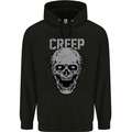 Creep Human Skull Gothic Rock Music Metal Mens 80% Cotton Hoodie Black