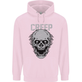 Creep Human Skull Gothic Rock Music Metal Mens 80% Cotton Hoodie Light Pink