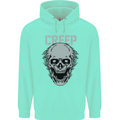 Creep Human Skull Gothic Rock Music Metal Mens 80% Cotton Hoodie Peppermint