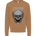 Creep Human Skull Gothic Rock Music Metal Mens Sweatshirt Jumper Caramel Latte