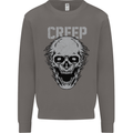 Creep Human Skull Gothic Rock Music Metal Mens Sweatshirt Jumper Charcoal