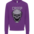 Creep Human Skull Gothic Rock Music Metal Mens Sweatshirt Jumper Purple