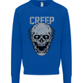 Creep Human Skull Gothic Rock Music Metal Mens Sweatshirt Jumper Royal Blue