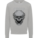 Creep Human Skull Gothic Rock Music Metal Mens Sweatshirt Jumper Sports Grey