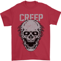 Creep Human Skull Gothic Rock Music Metal Mens T-Shirt Cotton Gildan Red