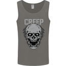 Creep Human Skull Gothic Rock Music Metal Mens Vest Tank Top Charcoal