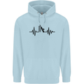 Cricket Pulse Cricketer Cricketing ECG Childrens Kids Hoodie Light Blue