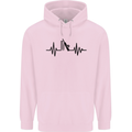 Cricket Pulse Cricketer Cricketing ECG Childrens Kids Hoodie Light Pink