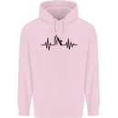 Cricket Pulse Cricketer Cricketing ECG Childrens Kids Hoodie Light Pink