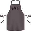 Cricket Pulse Cricketer Cricketing ECG Cotton Apron 100% Organic Dark Grey
