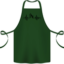 Cricket Pulse Cricketer Cricketing ECG Cotton Apron 100% Organic Forest Green