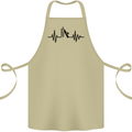 Cricket Pulse Cricketer Cricketing ECG Cotton Apron 100% Organic Khaki