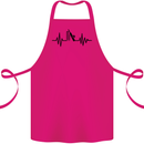 Cricket Pulse Cricketer Cricketing ECG Cotton Apron 100% Organic Pink